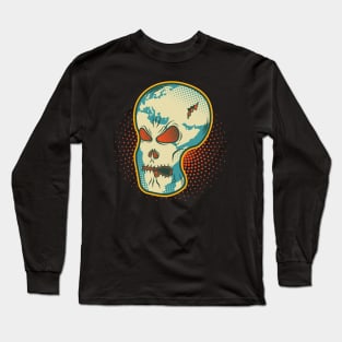 Speak Up! Earth Skull - Retro Colors Long Sleeve T-Shirt